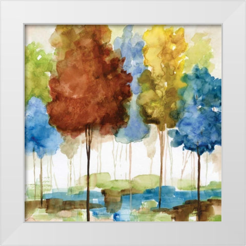 Magical Forest I White Modern Wood Framed Art Print by Nan