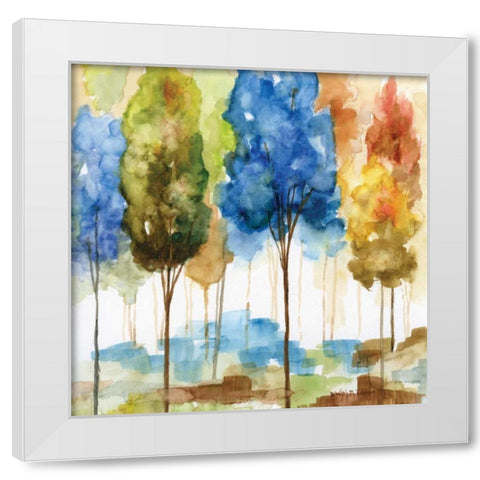 Magical Forest II White Modern Wood Framed Art Print by Nan