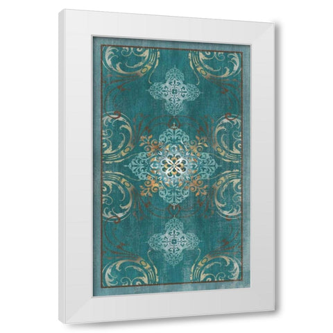 Arabesque Swirl White Modern Wood Framed Art Print by Knutsen, Conrad