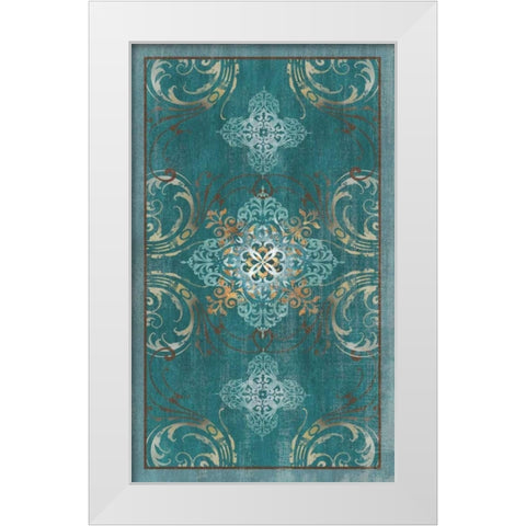 Arabesque Swirl White Modern Wood Framed Art Print by Knutsen, Conrad