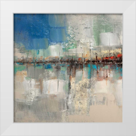 Shoreline White Modern Wood Framed Art Print by Manning, Ruane