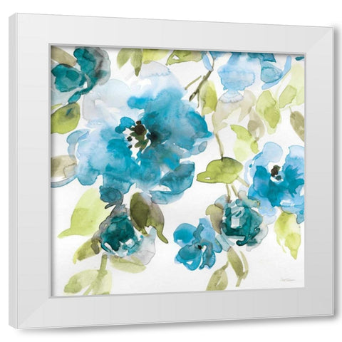 Belles Blue I White Modern Wood Framed Art Print by Robinson, Carol