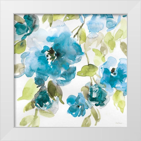 Belles Blue I White Modern Wood Framed Art Print by Robinson, Carol