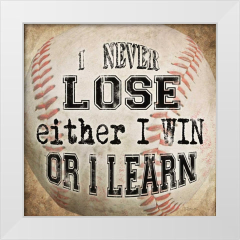 Baseball Quote White Modern Wood Framed Art Print by Craven, Katrina