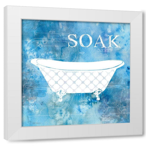 Bath Plans I White Modern Wood Framed Art Print by Robinson, Carol