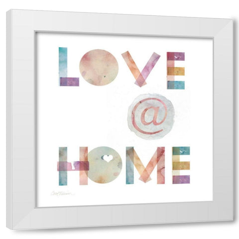 Love @ Home White Modern Wood Framed Art Print by Robinson, Carol
