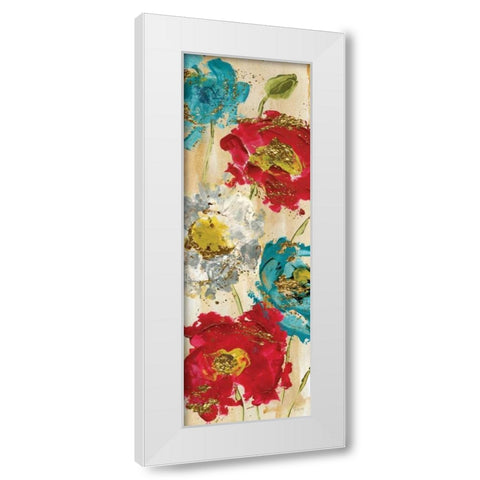 Poppy Spirit I White Modern Wood Framed Art Print by Craven, Katrina