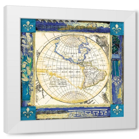 Bohemian Traveler II White Modern Wood Framed Art Print by Tava Studios