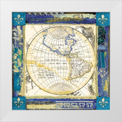 Bohemian Traveler II White Modern Wood Framed Art Print by Tava Studios