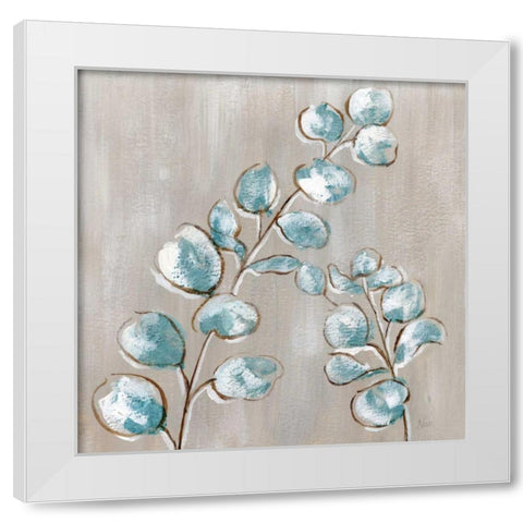 Eucalyptus I White Modern Wood Framed Art Print by Nan