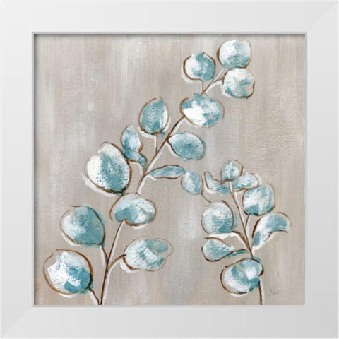 Eucalyptus I White Modern Wood Framed Art Print by Nan