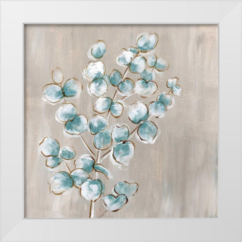 Eucalyptus II White Modern Wood Framed Art Print by Nan