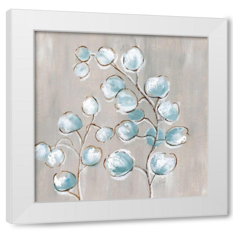 Eucalyptus III White Modern Wood Framed Art Print by Nan