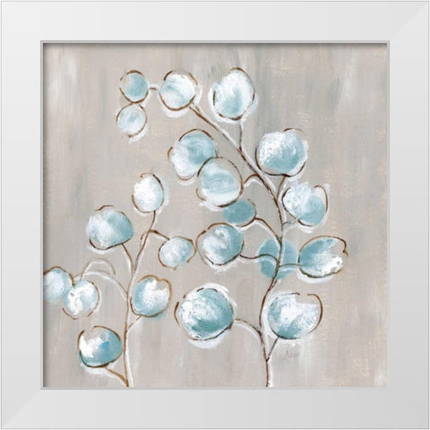 Eucalyptus III White Modern Wood Framed Art Print by Nan