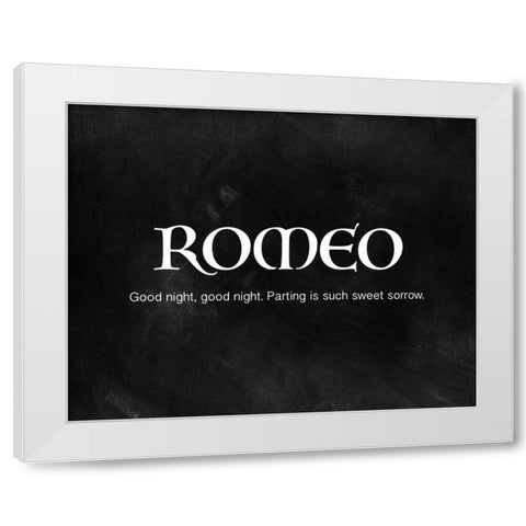 Romeo and Juliet I White Modern Wood Framed Art Print by CAD Designs