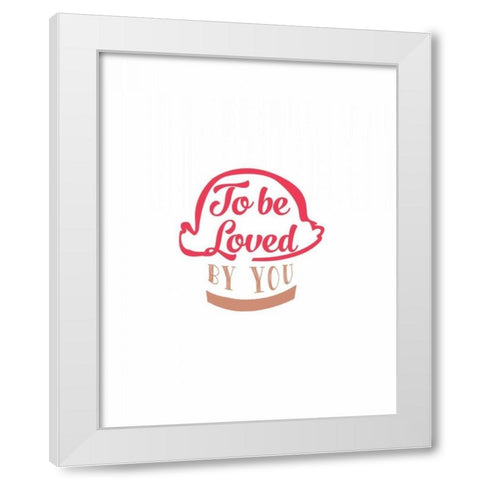 How Sweet It Is White Modern Wood Framed Art Print by CAD Designs