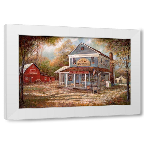 Richland General White Modern Wood Framed Art Print by Manning, Ruane