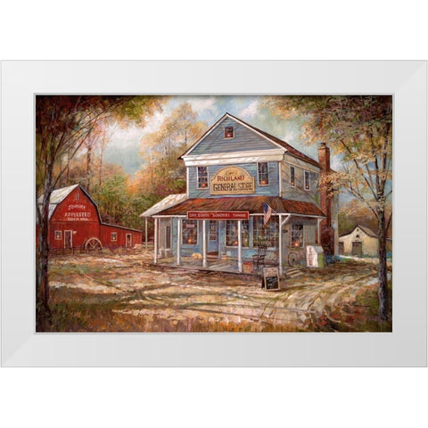 Richland General White Modern Wood Framed Art Print by Manning, Ruane