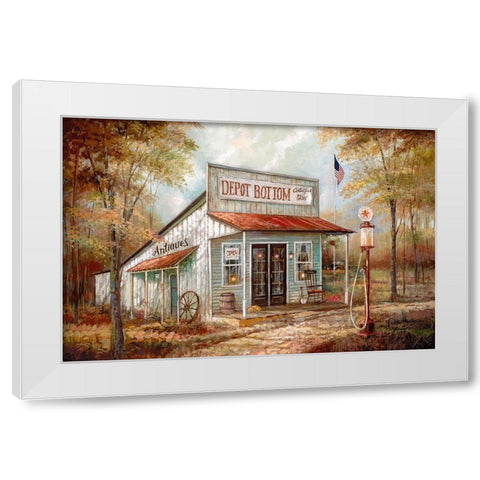Depot Bottom White Modern Wood Framed Art Print by Manning, Ruane