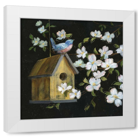 Evening Song I White Modern Wood Framed Art Print by Nan