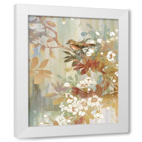 Spring in Bloom White Modern Wood Framed Art Print by Nan