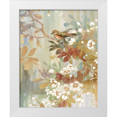 Spring in Bloom White Modern Wood Framed Art Print by Nan