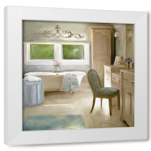 French Bath White Modern Wood Framed Art Print by Robinson, Carol