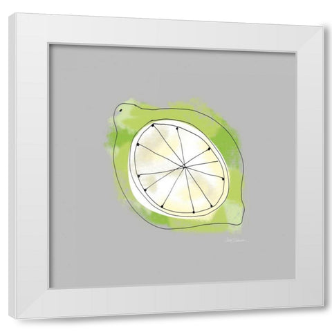 Splash Of Lime White Modern Wood Framed Art Print by Robinson, Carol