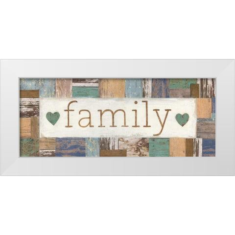 Family White Modern Wood Framed Art Print by Tava Studios