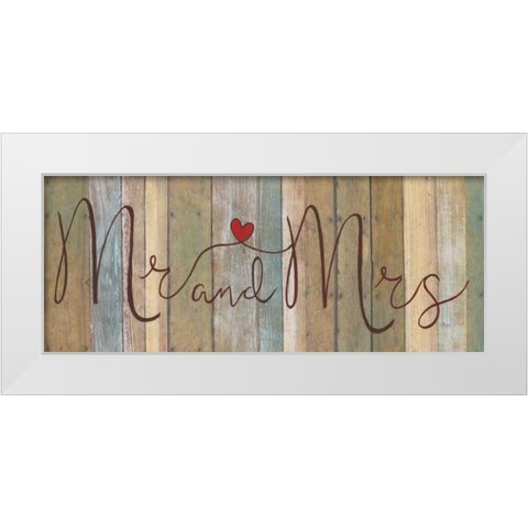 Mr. and Mrs. White Modern Wood Framed Art Print by Tava Studios