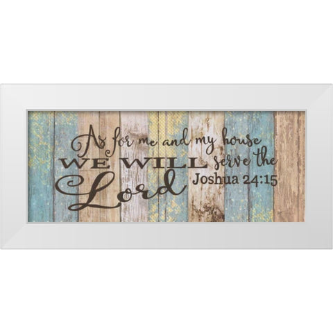Serve The Lord White Modern Wood Framed Art Print by Tava Studios