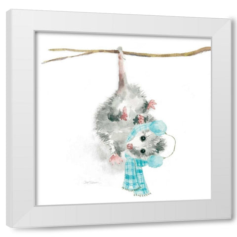Christmas Critter White Modern Wood Framed Art Print by Robinson, Carol