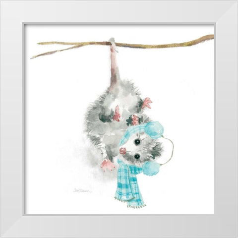 Christmas Critter White Modern Wood Framed Art Print by Robinson, Carol