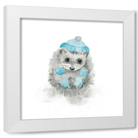 Christmas Critter White Modern Wood Framed Art Print by Robinson, Carol