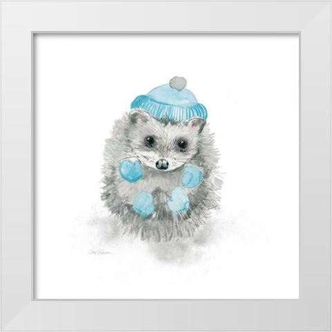 Christmas Critter White Modern Wood Framed Art Print by Robinson, Carol