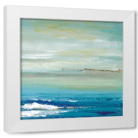 Distant Horizon Detail White Modern Wood Framed Art Print by Tava Studios