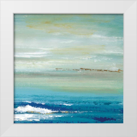 Distant Horizon Detail White Modern Wood Framed Art Print by Tava Studios