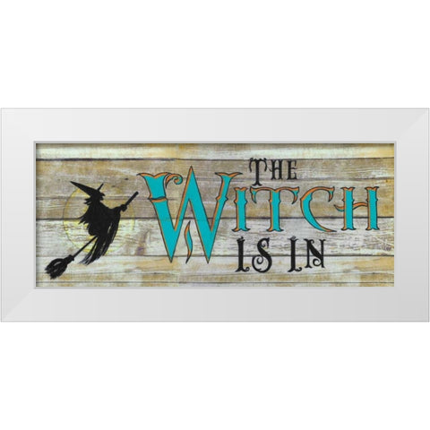 The Witch is In White Modern Wood Framed Art Print by Tava, Janet