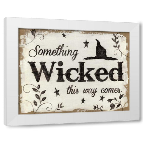 Something Wicked White Modern Wood Framed Art Print by Tava, Janet