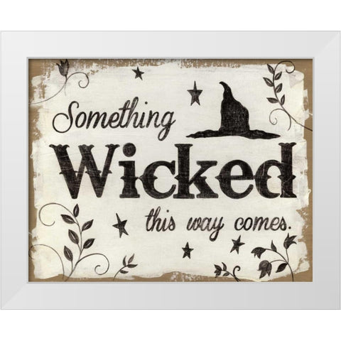 Something Wicked White Modern Wood Framed Art Print by Tava, Janet
