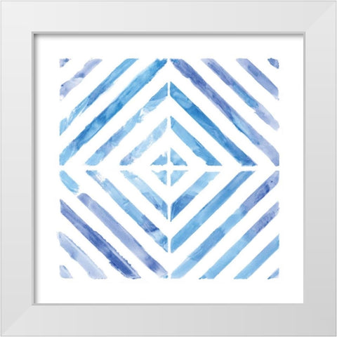 Linear Kaleidoscope II White Modern Wood Framed Art Print by Nan