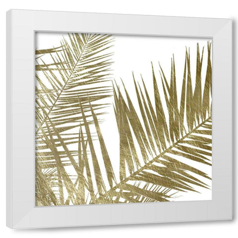 Golden Frond I White Modern Wood Framed Art Print by Craven, Katrina