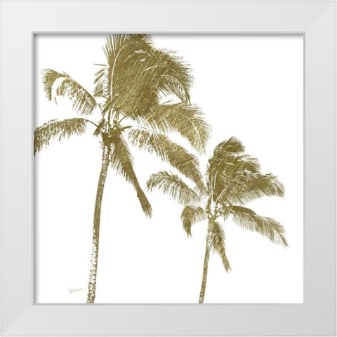 Palm Breeze I White Modern Wood Framed Art Print by Craven, Katrina