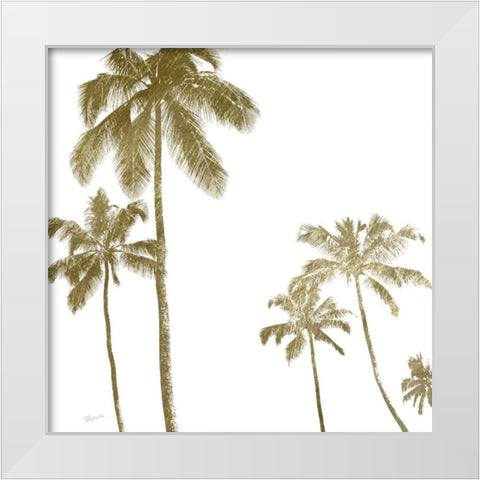 Palm Breeze III White Modern Wood Framed Art Print by Craven, Katrina