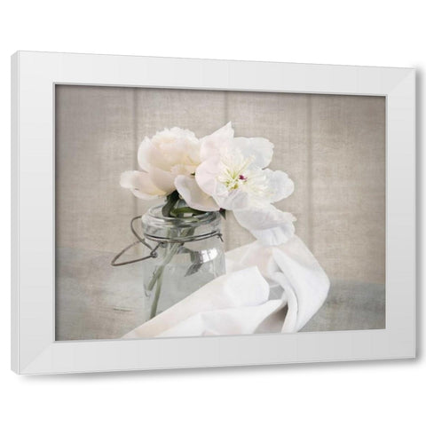 Mason Jar Bloom II White Modern Wood Framed Art Print by Delimont, Danita