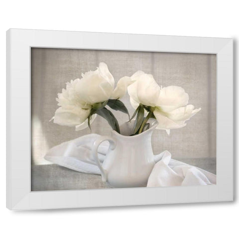 Farmhouse Blooms White Modern Wood Framed Art Print by Delimont, Danita
