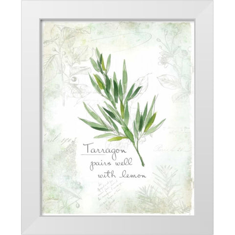 Fresh Tarragon White Modern Wood Framed Art Print by Robinson, Carol