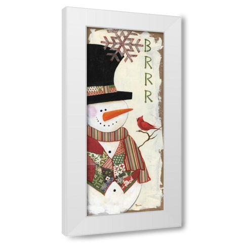 Brrrr White Modern Wood Framed Art Print by Tava Studios
