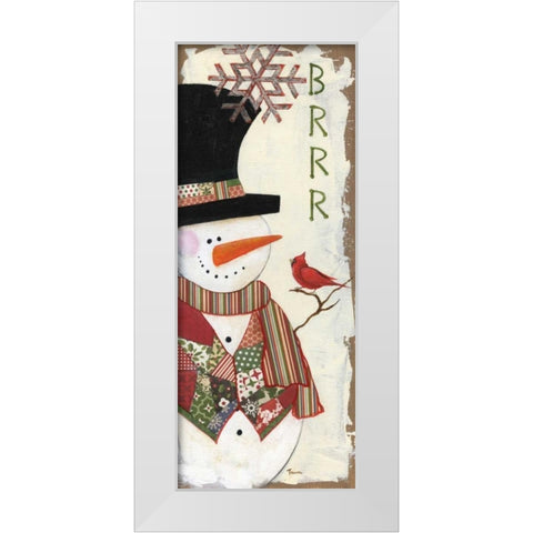 Brrrr White Modern Wood Framed Art Print by Tava Studios