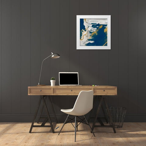 Lapis I White Modern Wood Framed Art Print by Jill, Susan